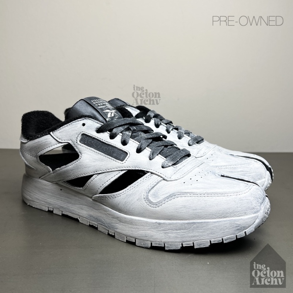 Size 11.5 Maison Margiela x Reebok Classic Leather Tabi DQ Low 'Whiteout' GX6244